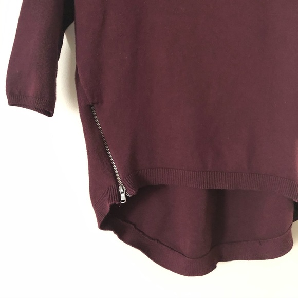 Express purple hi lo side zipper sweater - Picture 4 of 6